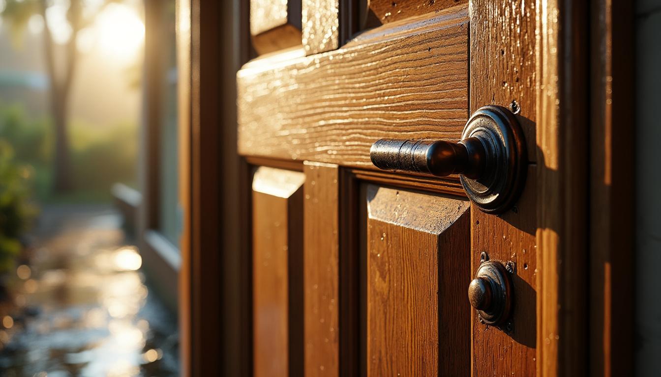 découvrez nos conseils pratiques pour protéger durablement votre porte d'entrée en bois contre les intempéries : pluie, soleil et gel, et conservez son éclat au fil des saisons.