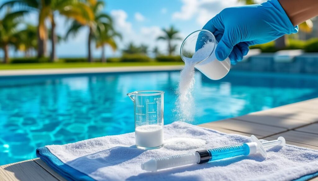 découvrez notre guide pratique pour un dosage précis de chlore choc en piscine, afin d'assurer une eau propre et équilibrée par mètre cube.