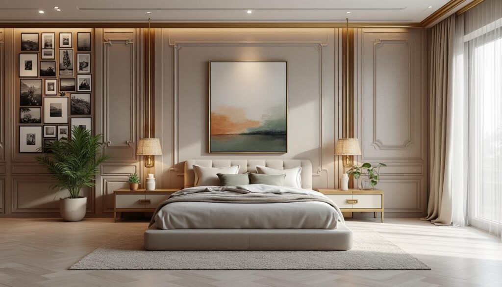 découvrez des idées élégantes et raffinées pour sublimer les murs de votre chambre et créer un espace harmonieux et sophistiqué.