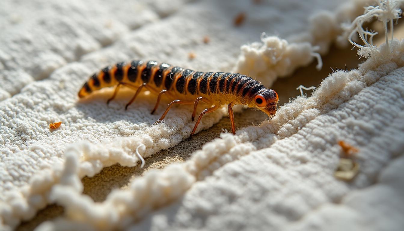 découvrez comment identifier une infestation de larves d'anthrène dans votre matelas et les méthodes efficaces pour les éliminer définitivement.