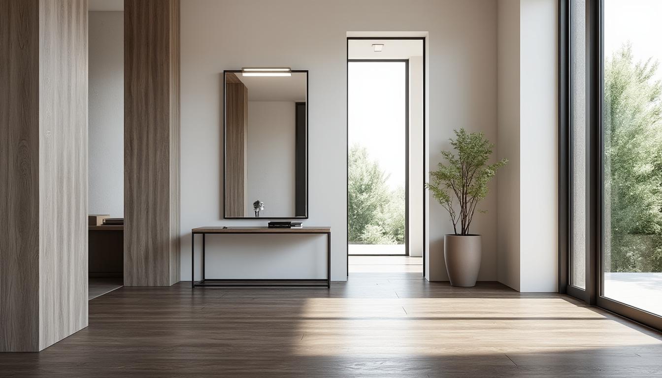 découvrez des astuces ingénieuses avec des miroirs pour optimiser l'espace et agrandir visuellement votre entrée, alliant praticité et esthétique.