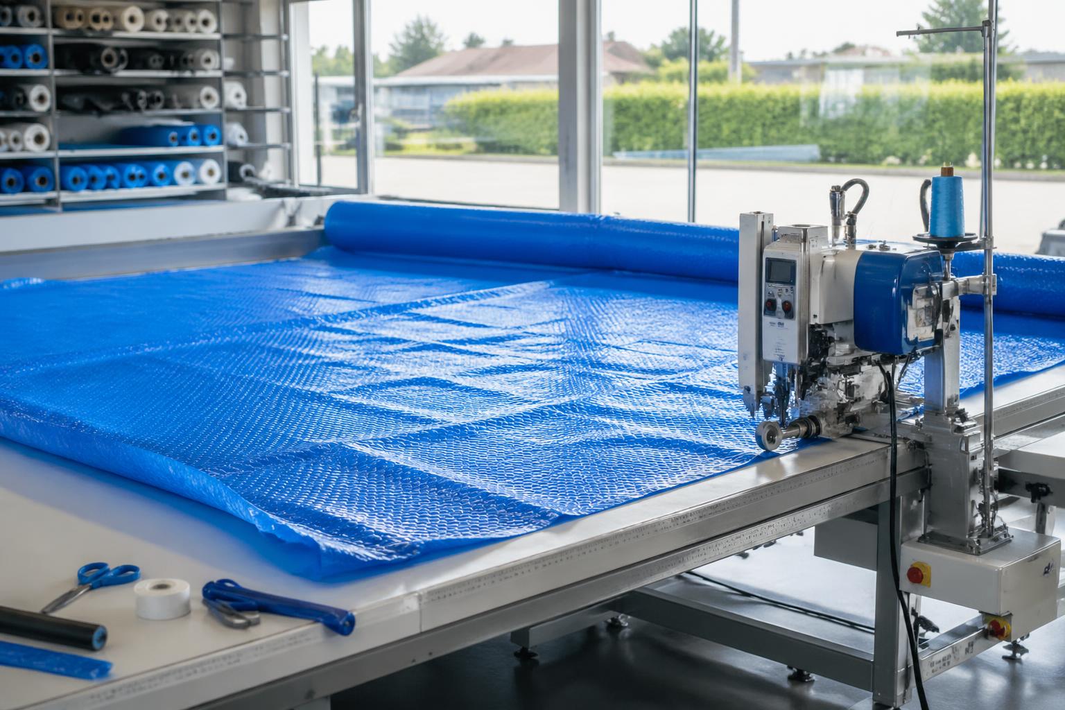 apprenez à réparer votre couverture de piscine en cousant vous-même une bâche à bulle grâce à notre guide simple et pratique.