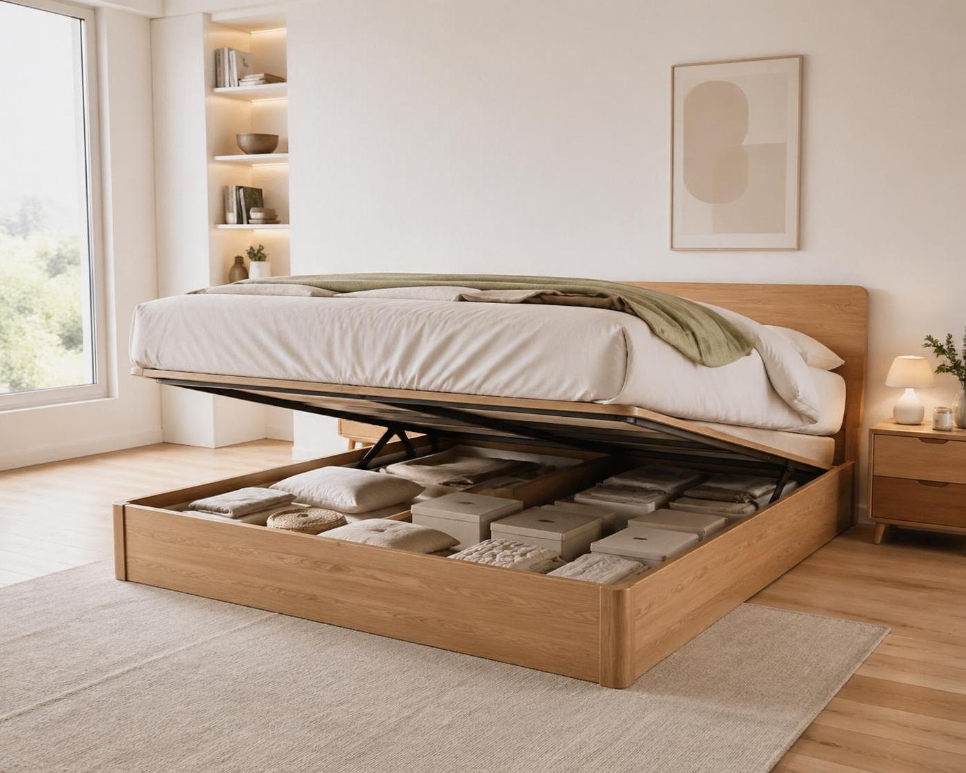 découvrez notre lit astucieux avec rangement intégré, la solution idéale pour maximiser l'espace de votre chambre tout en alliant confort et praticité.