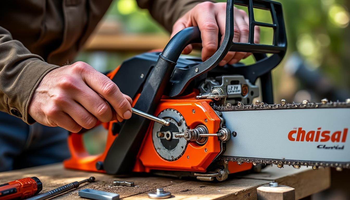 découvrez la procédure complète pour régler les vis h et l du carburateur de votre tronçonneuse et ainsi retrouver ses performances optimales en toute simplicité.