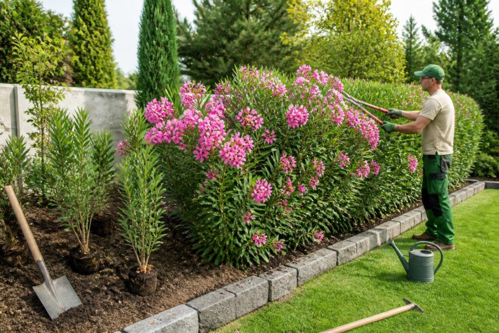 découvrez comment planter, tailler et entretenir une haie de laurier rose pour un jardin bien délimité et esthétique toute l'année.