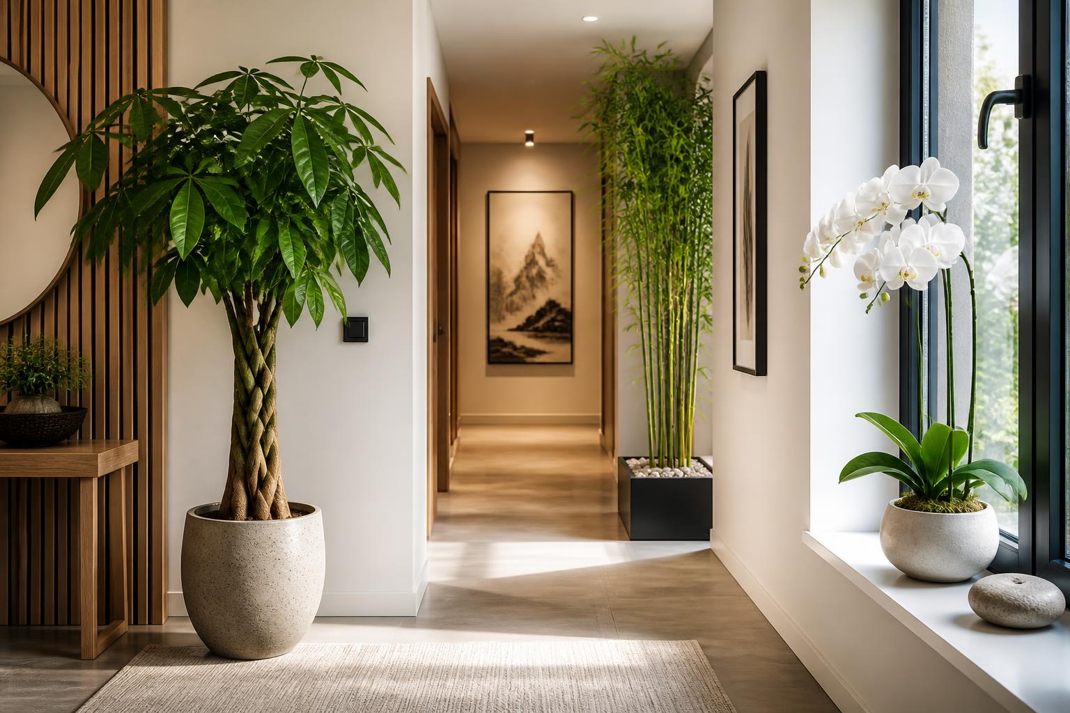 découvrez comment le guide feng shui du pachira, bambou et orchidée peut transformer votre intérieur en un espace harmonieux grâce aux bienfaits des plantes dans chaque pièce.
