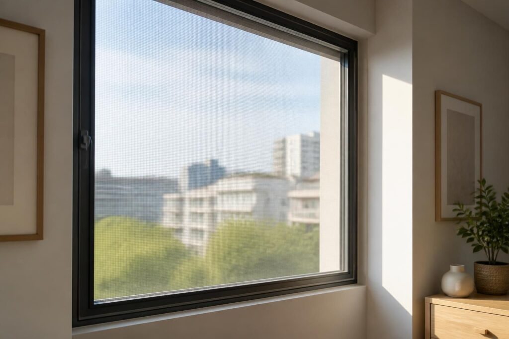 découvrez la moustiquaire pour fenêtre sans perçage, une solution discrète et idéale pour protéger votre logement en location des moustiques sans abîmer vos fenêtres.