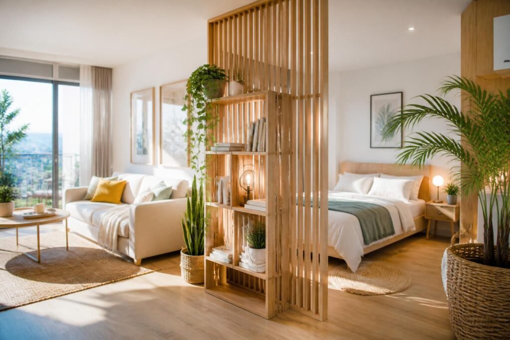 découvrez des solutions déco astucieuses pour séparer une pièce facilement, sans percer ni effectuer de travaux, alliant style et praticité.