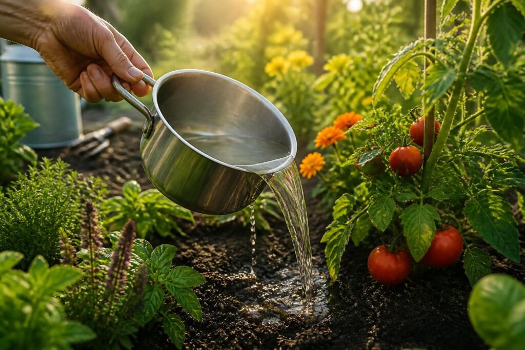 découvrez comment réutiliser l'eau de cuisson pour nourrir et revitaliser votre jardin de manière écologique et économique.