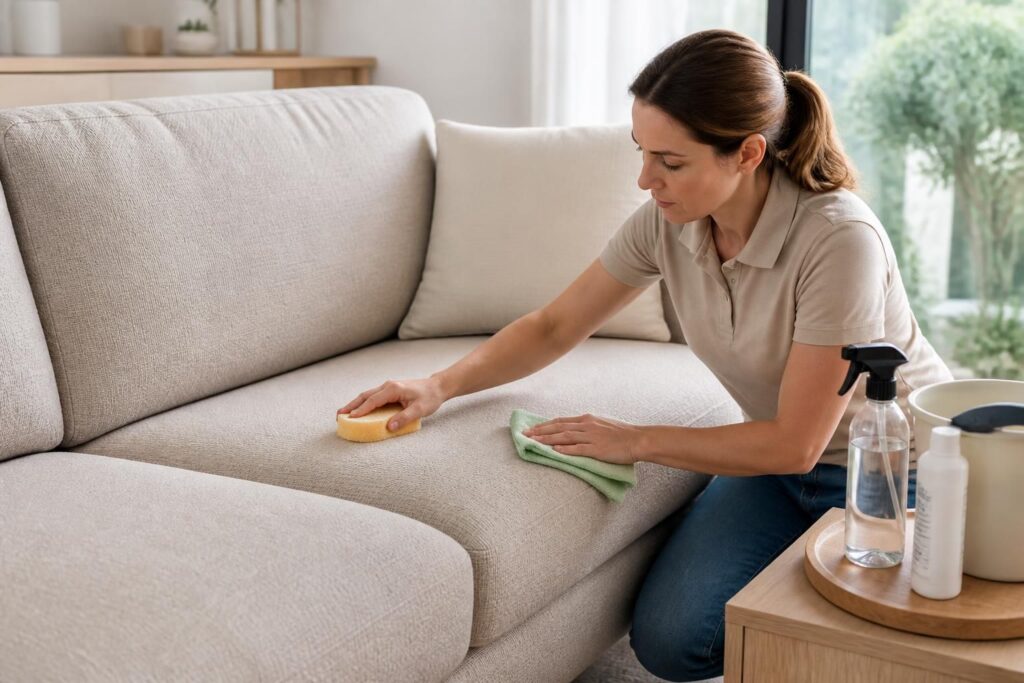 découvrez nos astuces efficaces pour nettoyer un canapé en tissu non déhoussable sans laisser de traces et préserver la douceur de votre mobilier.