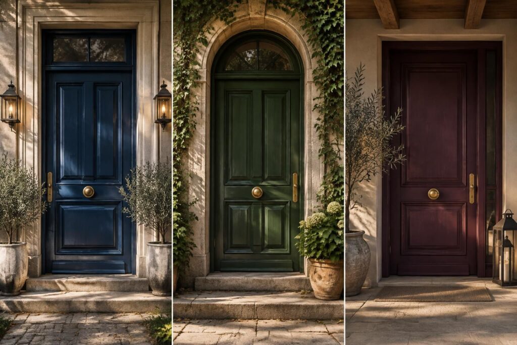 donnez du caractère à vos portes avec des teintes profondes : bleu nuit, vert forêt ou aubergine. inspirez-vous pour transformer votre intérieur.