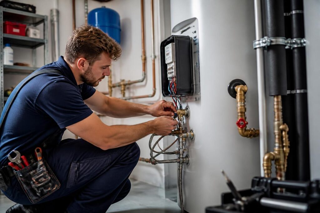découvrez notre guide illustré complet pour l'installation de votre chauffe-eau, avec des consignes essentielles pour réussir tous les raccordements en toute sécurité.