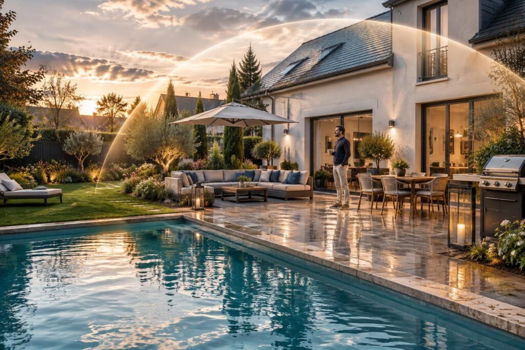 terrasse, piscine, jardin : découvrez ce que couvre vraiment votre assurance habitation à l’extérieur, les exclusions fréquentes et les garanties à vérifier.