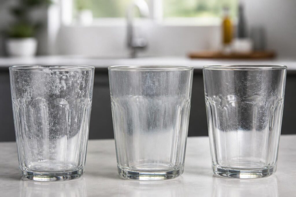 découvrez pourquoi vos verres deviennent ternes après lavage, que ce soit à cause du calcaire, d'un mauvais dosage ou de l'usure, et trouvez les solutions efficaces pour les retrouver éclatants.