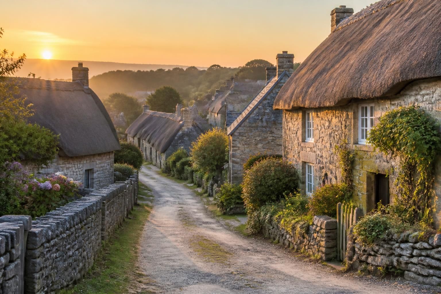 découvrez des villages au charme intemporel avec leurs toits de chaume, parfaits pour une escapade authentique et pleine de charme.