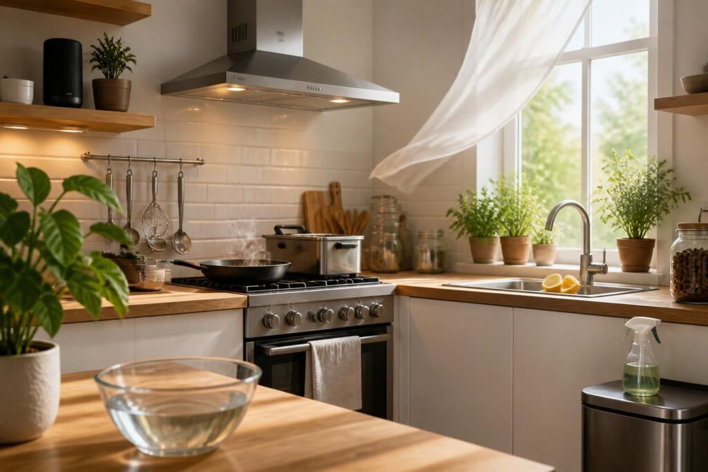 découvrez 8 astuces efficaces pour éliminer les odeurs de friture de votre cuisine et profiter d'un espace frais et agréable.