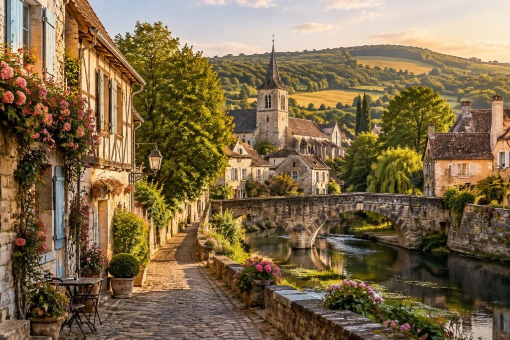à moins de 2 h de paris, partez à la découverte de 7 villages pittoresques aux ruelles charmantes et aux paysages dignes d’une carte postale.