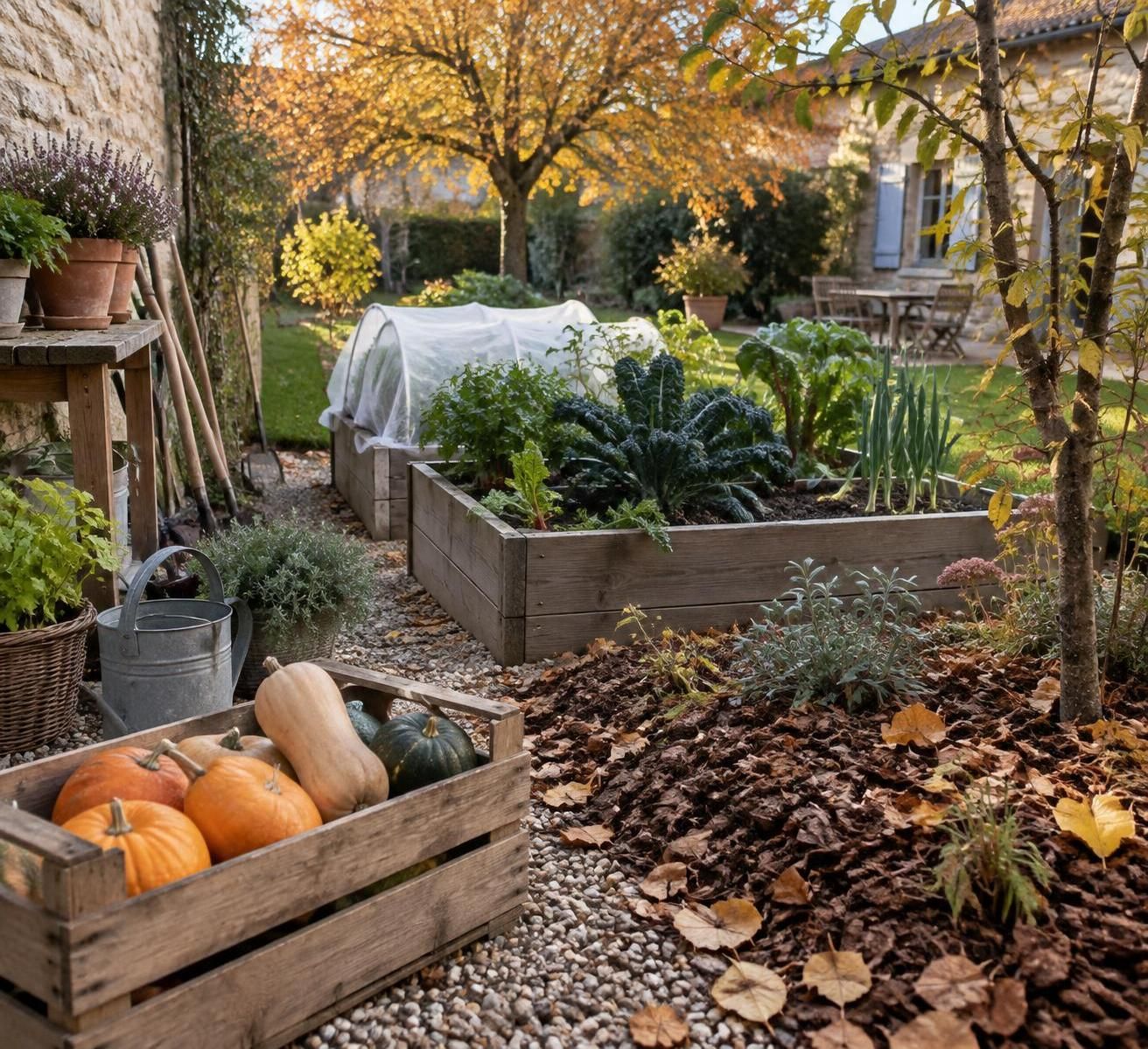 préparez votre jardin en octobre avec 9 gestes essentiels : protégez les plantes, plantez, taillez et anticipez les premières gelées.