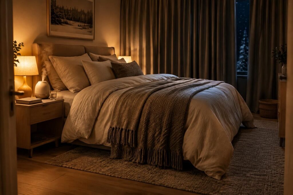 à l’arrivée de l’heure d’hiver, découvrez 5 ajustements simples dans votre chambre pour mieux dormir et retrouver des nuits paisibles.